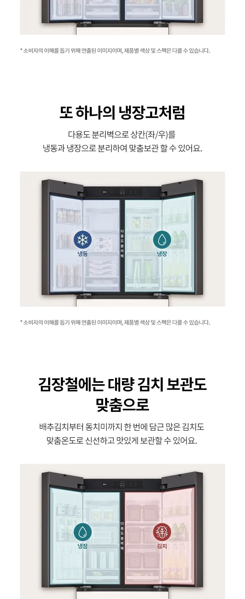 LG 디오스 김치냉장고 4도어 491L 상세 3
