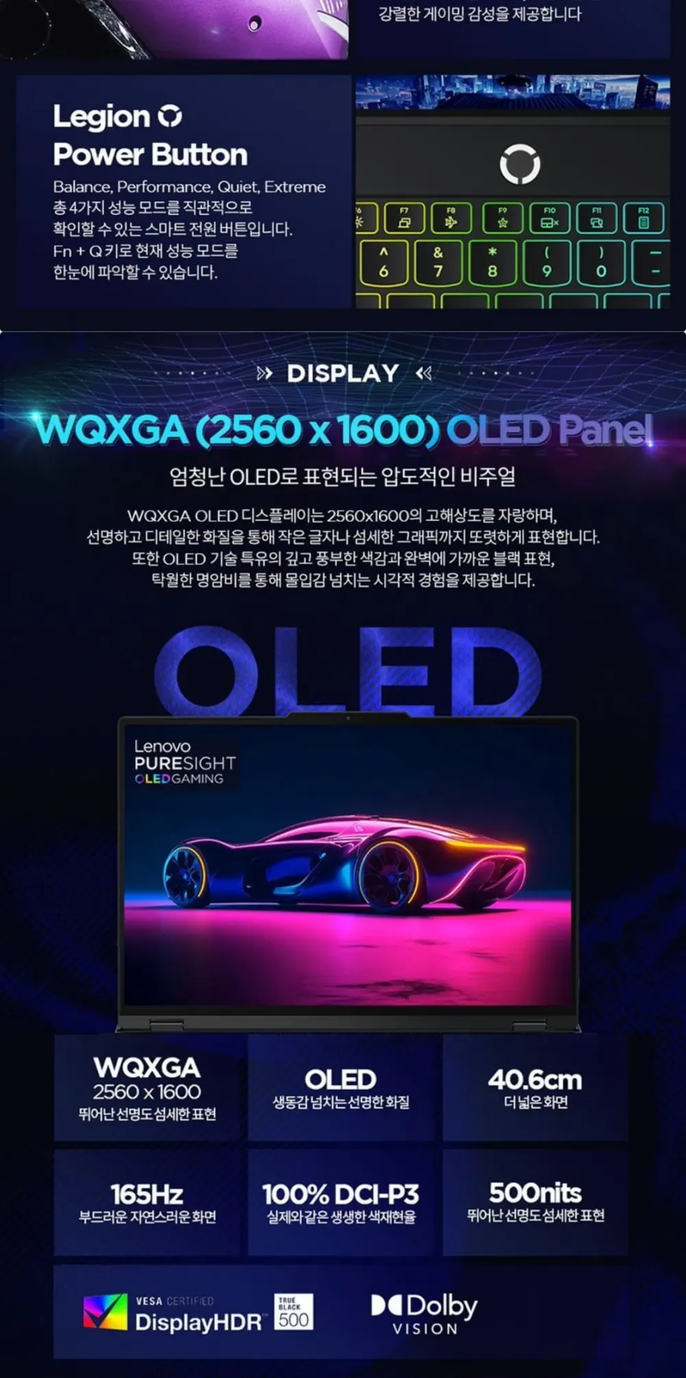 위더스컴퓨터 레노버 LEGION Pro 5 16IAX10 U9 RTX5070 32GB 상세 3