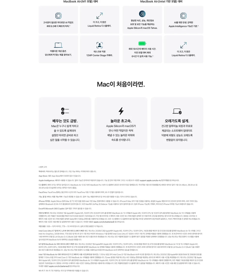 애플 APPLE 맥북에어15 M5 10코어 CPU, 10코어 GPU, 16GB / 512GB 상세 2