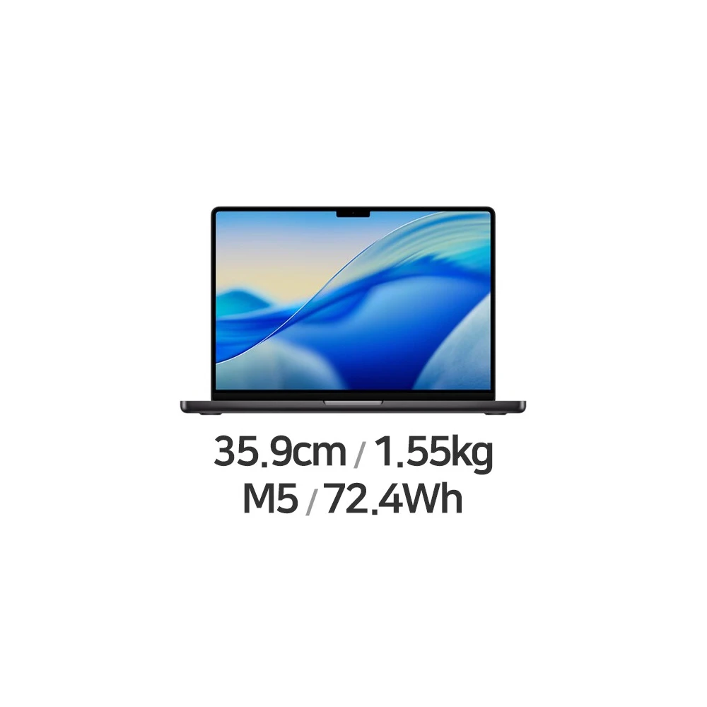 애플 APPLE 맥북프로14 M5 10core 10GPU 24GB / 1TB 블랙 (MDE34KH/A)