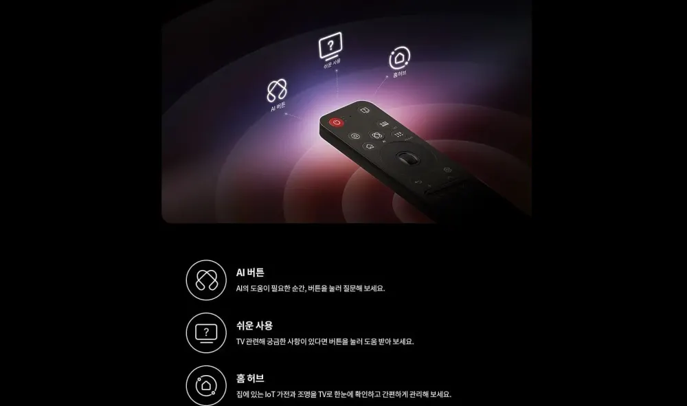 LG TV UHD 65인치 65NA1C90AKS (스탠드) 상세 19