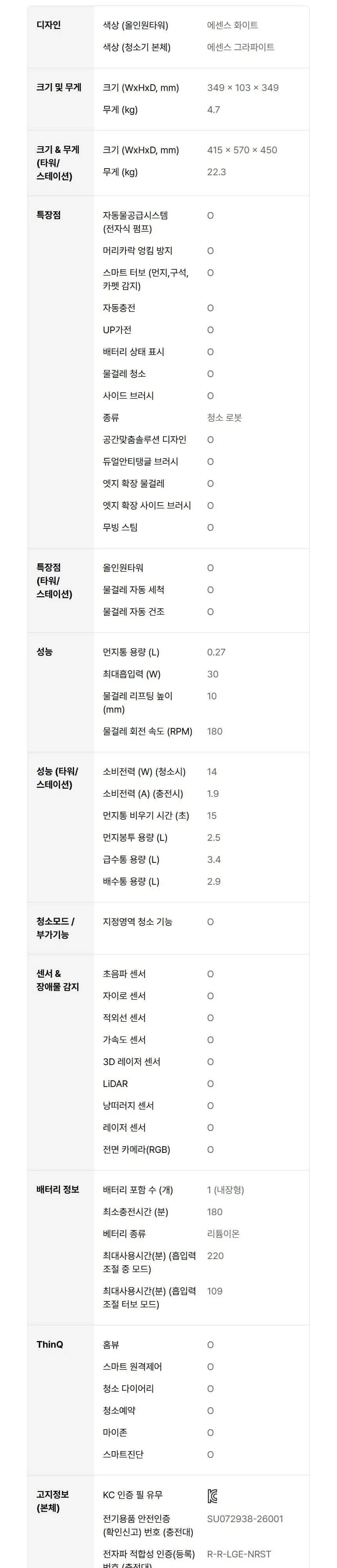 LG AI RONi 오브제스테이션 로봇청소기 상세 5