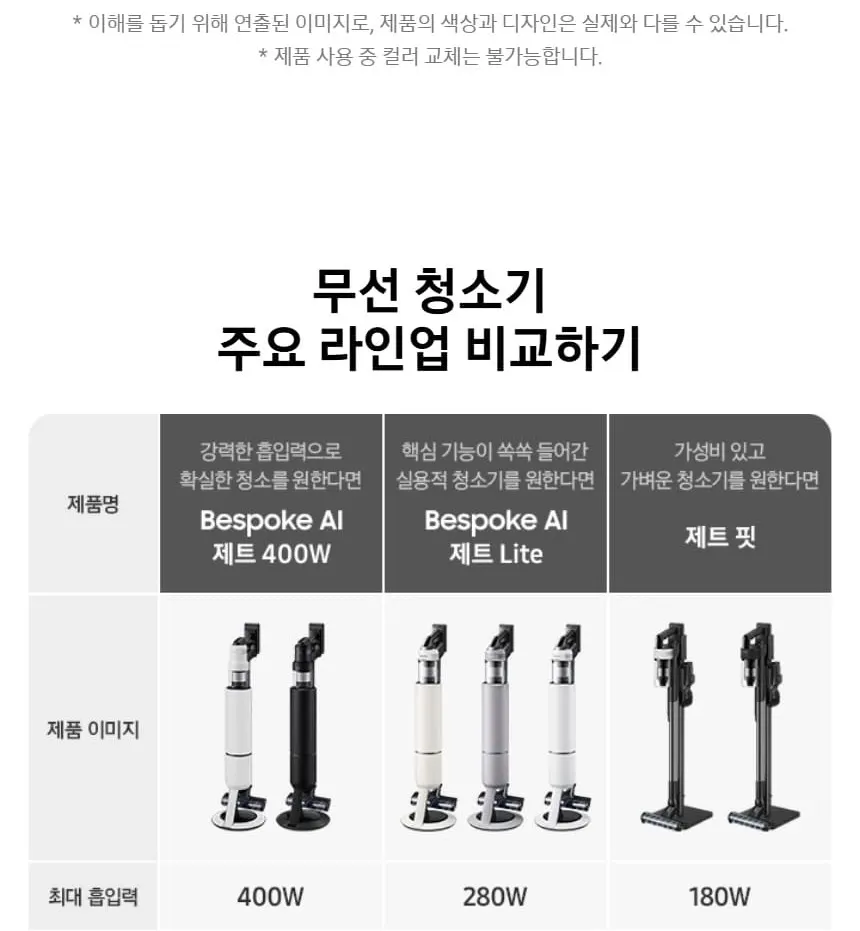 삼성 제트핏 무선청소기 물걸레 패키지 (새틴 블랙) 상세 23
