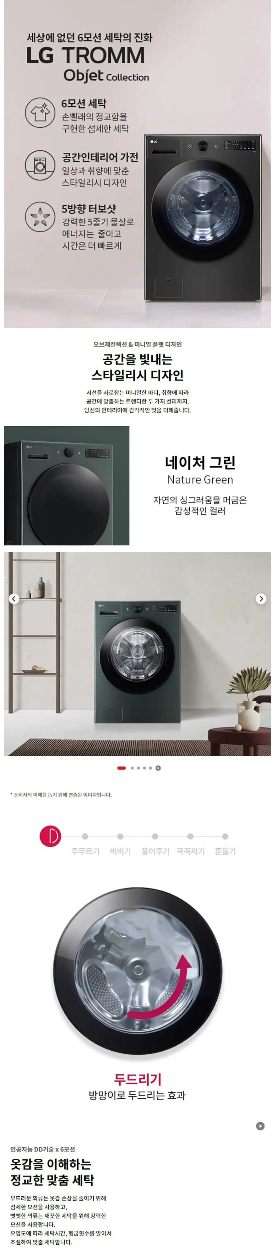 LG 세탁기 건조기 FG24KN+RG20KN 스페이스 블랙 상세 1