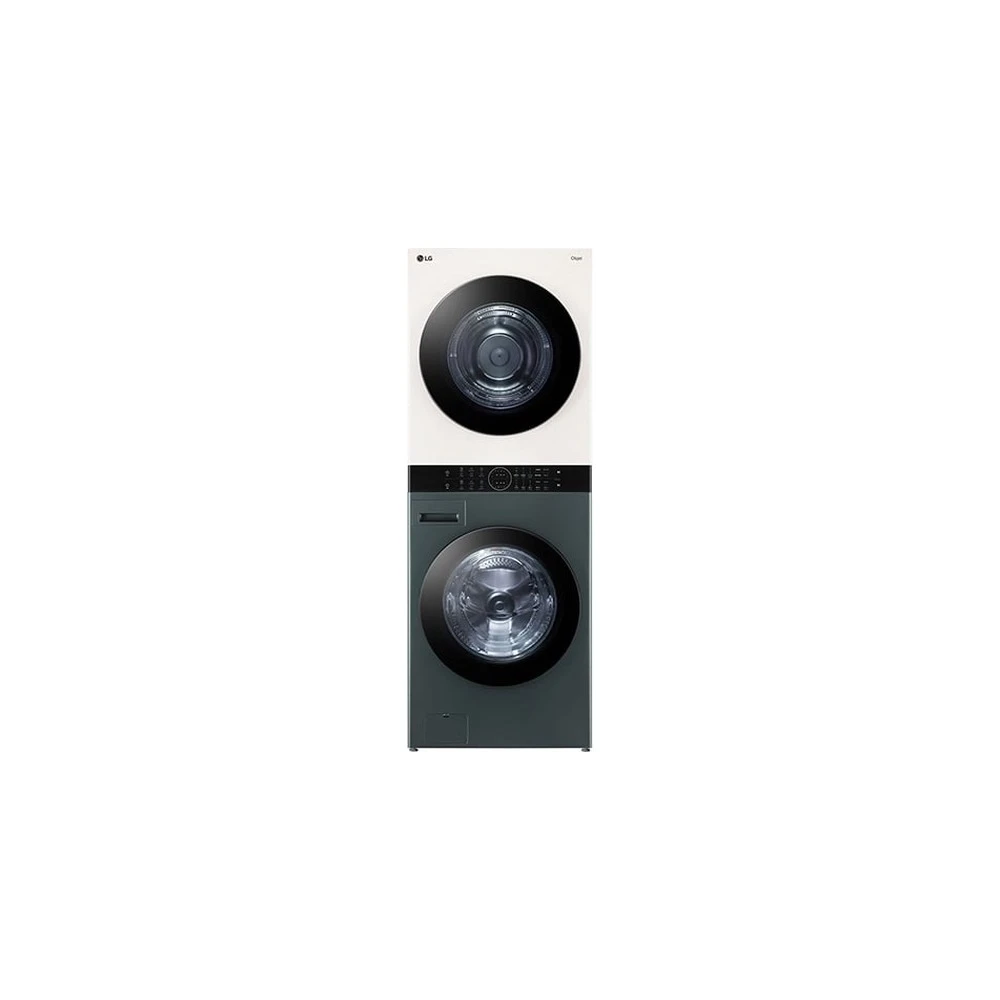 LG 트롬 오브제컬렉션 워시타워 세탁기23kg+건조기20kg 네이처그린 W2320GEANR D