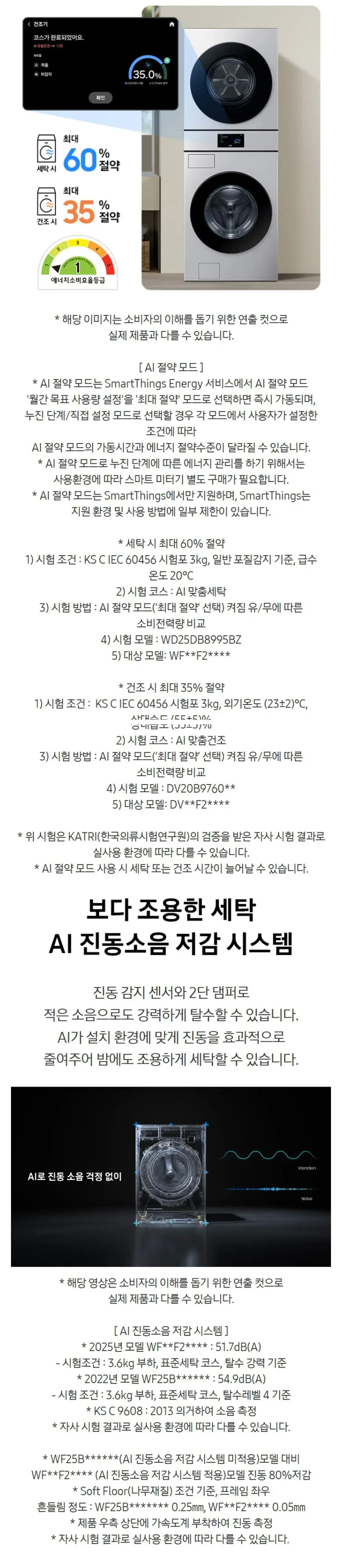 삼성 세탁기+건조기 Bespoke AI 원바디 21/20kg 상세 5