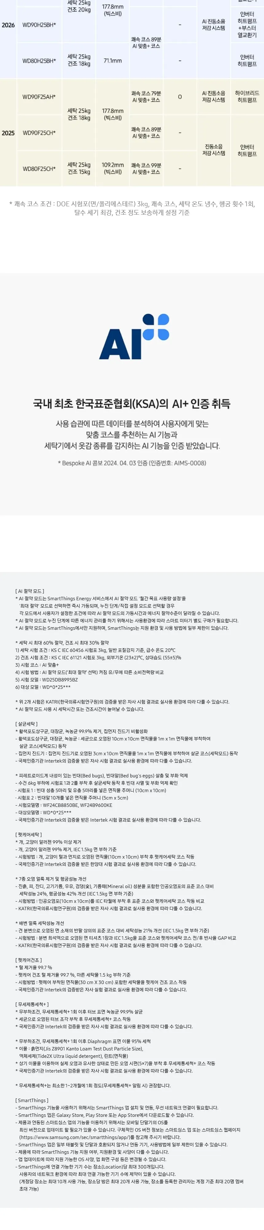 삼성 세건셋트 비스포크 AI 콤보 (세탁25kg+건조18kg) 화이트 상세 8