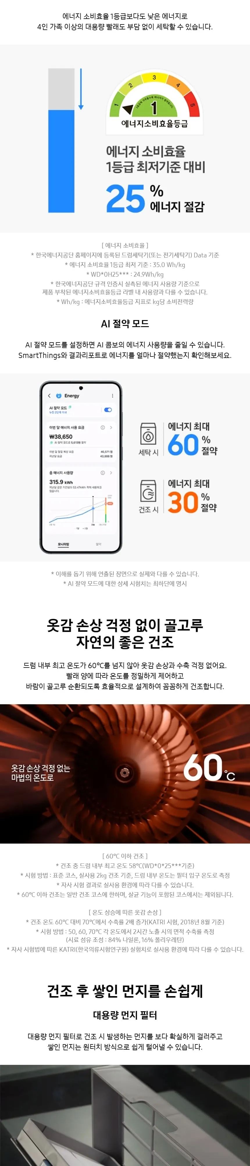 삼성 세건셋트 비스포크 AI 콤보 (세탁25kg+건조18kg) 그레이지 상세 4