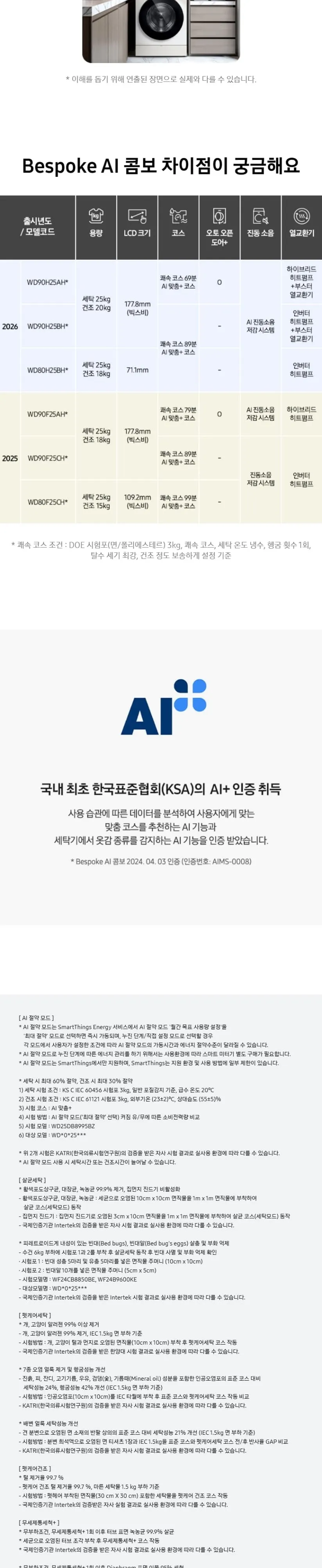 삼성 세건셋트 비스포크 AI 콤보 (세탁25kg+건조20kg) 그레이지 상세 8