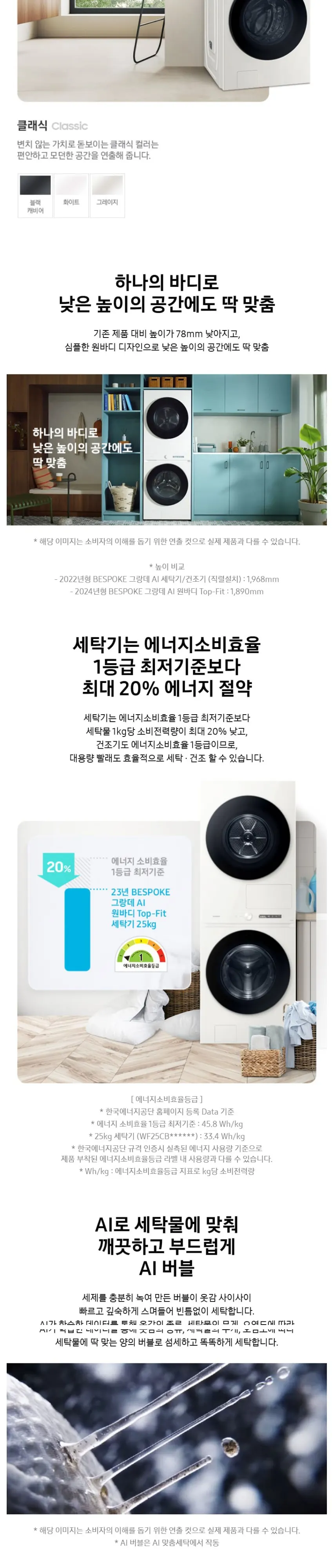 삼성 세탁기+건조기 Bespoke AI 원바디 25/20kg WF2520HCEED 상세 2