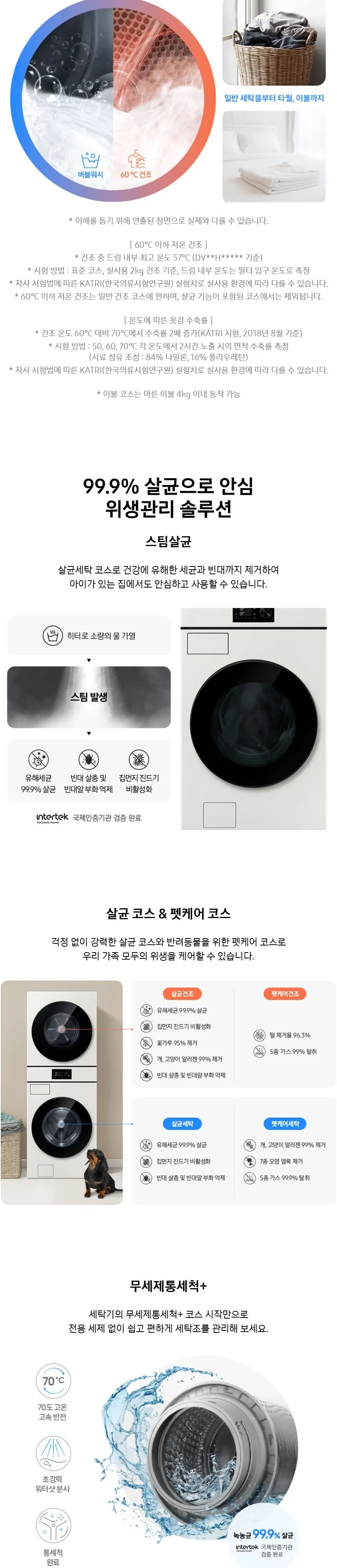 삼성 세건셋트 비스포크 AI 원바디 세탁기(24kg)+건조기(20kg) 그레이지 WH80H2420GBHY 상세 5