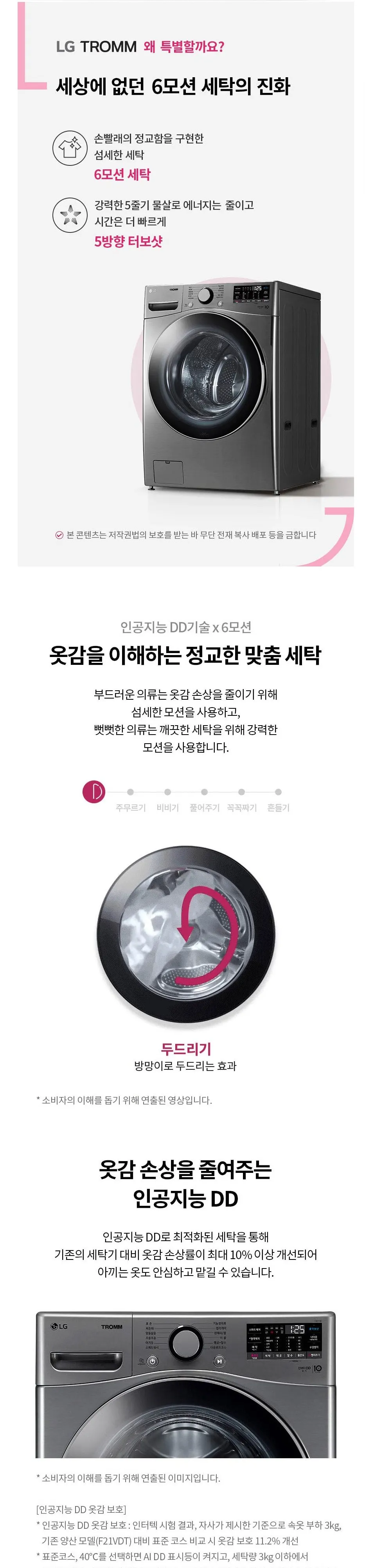 LG 트롬 드럼세탁기 24kg 상세 1