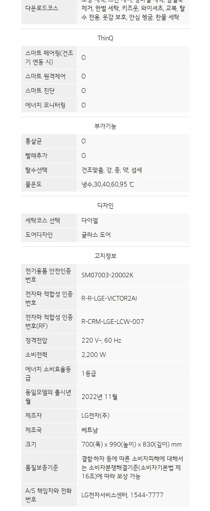 LG 트롬 드럼세탁기 24kg 화이트 유광 상세 5