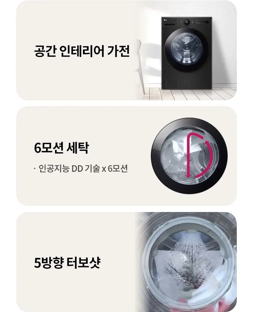 LG 트롬 오브제컬렉션 세탁기 24kg FX24KNTR 상세 3