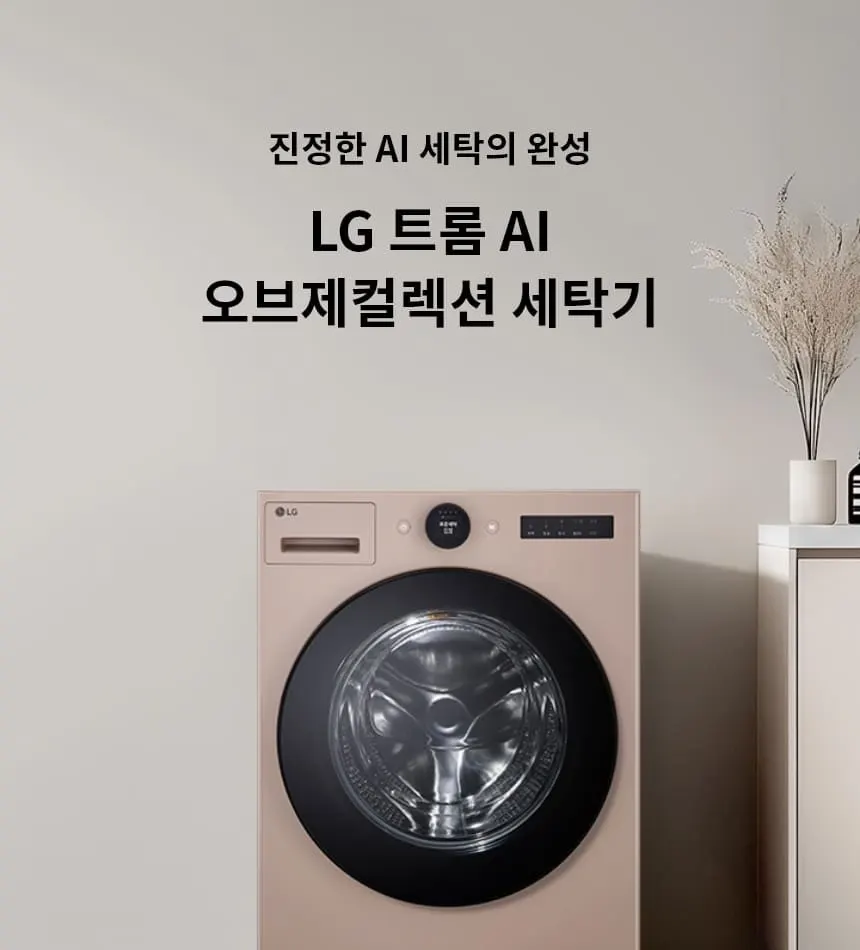 LG 트롬 AI 오브제컬렉션 세탁기 25kg 토프 상세 1