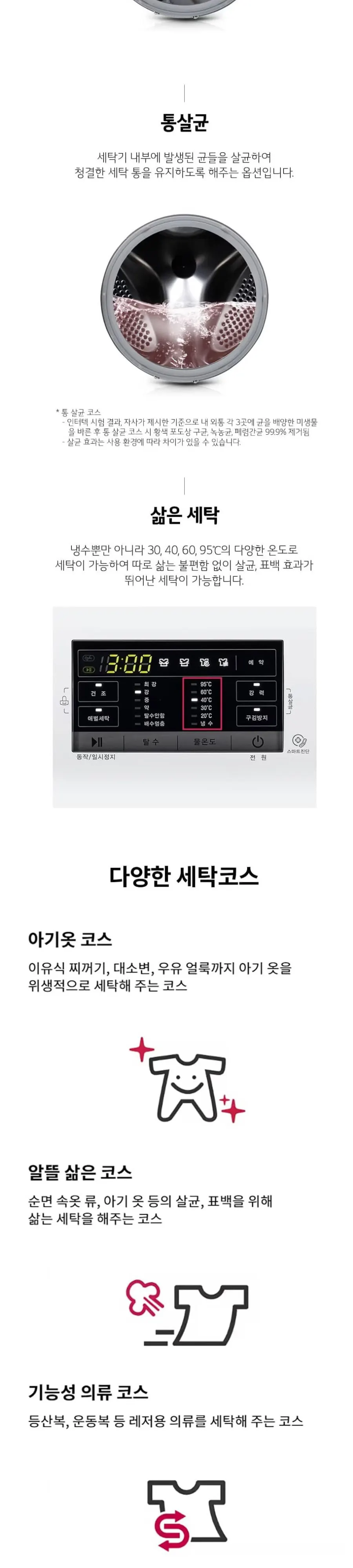 LG 트롬 세탁기 9kg 화이트 FY9WT 상세 3