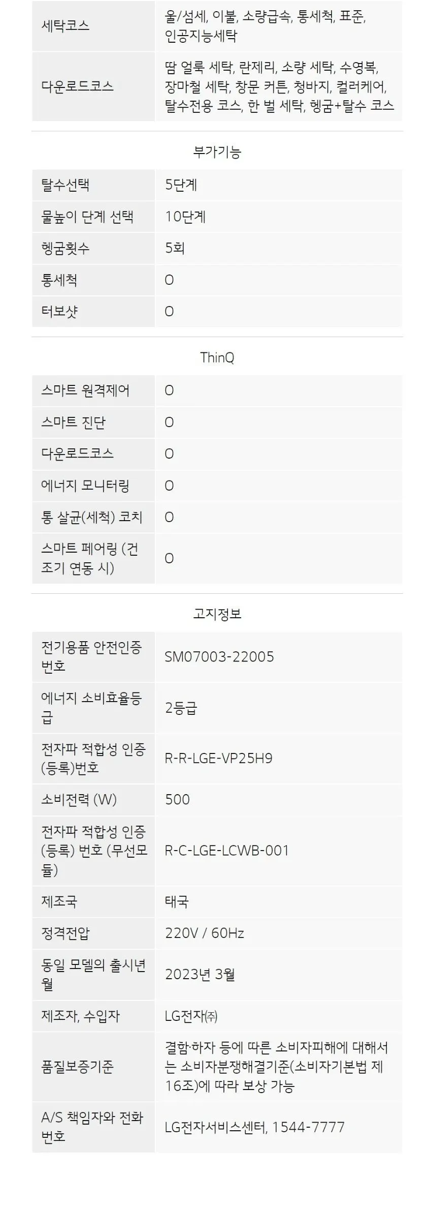 LG 통돌이 세탁기 19kg 미드프리실버 상세 6