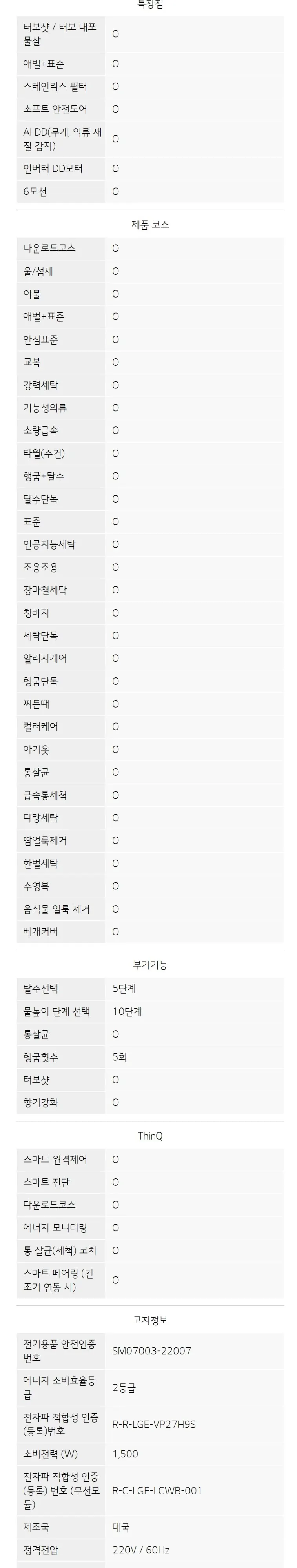 LG 통돌이 세탁기 21kg 상세 7