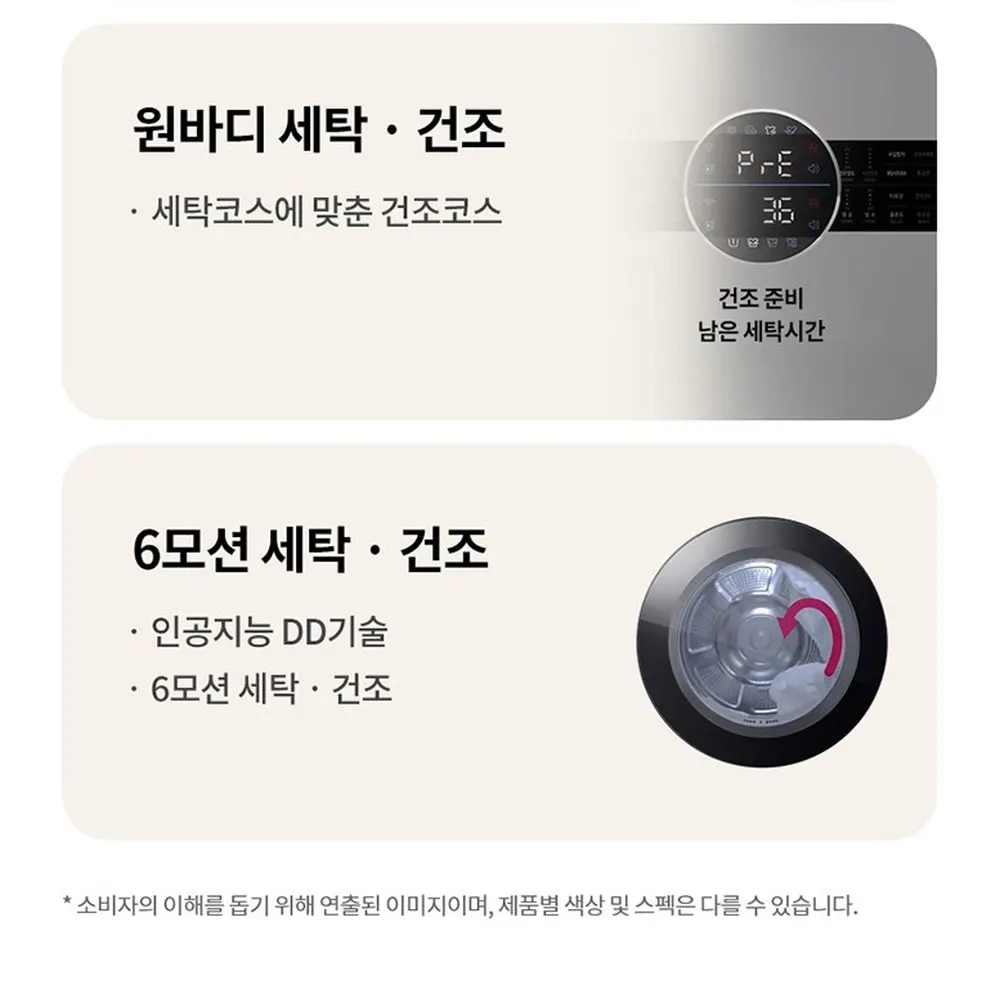 LG전자 트롬 오브제컬렉션 워시타워 세탁24kg 건조20kg 그린 베이지 상세 4